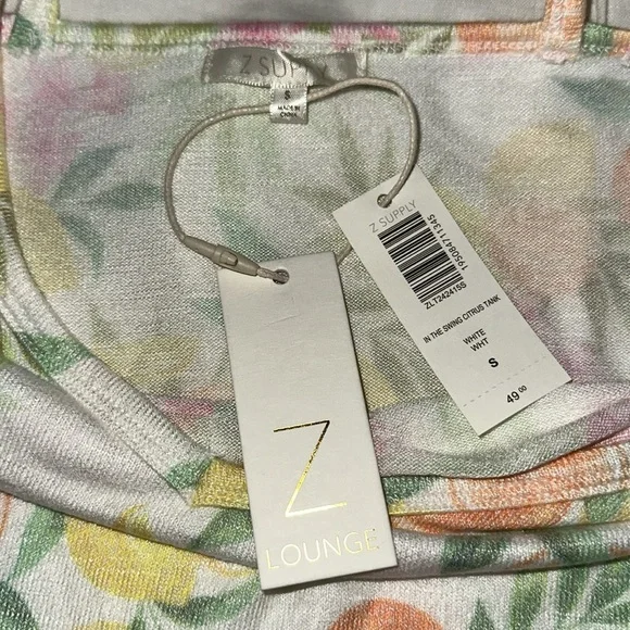 Z Supply In The Swing White Citrus Strappy Tank Top NWT - Picture 9 of 16